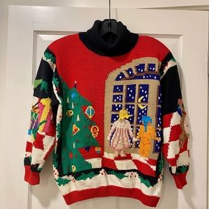 Vintage Berek Christmas Sweater “‘Twas the Night Before Christmas”